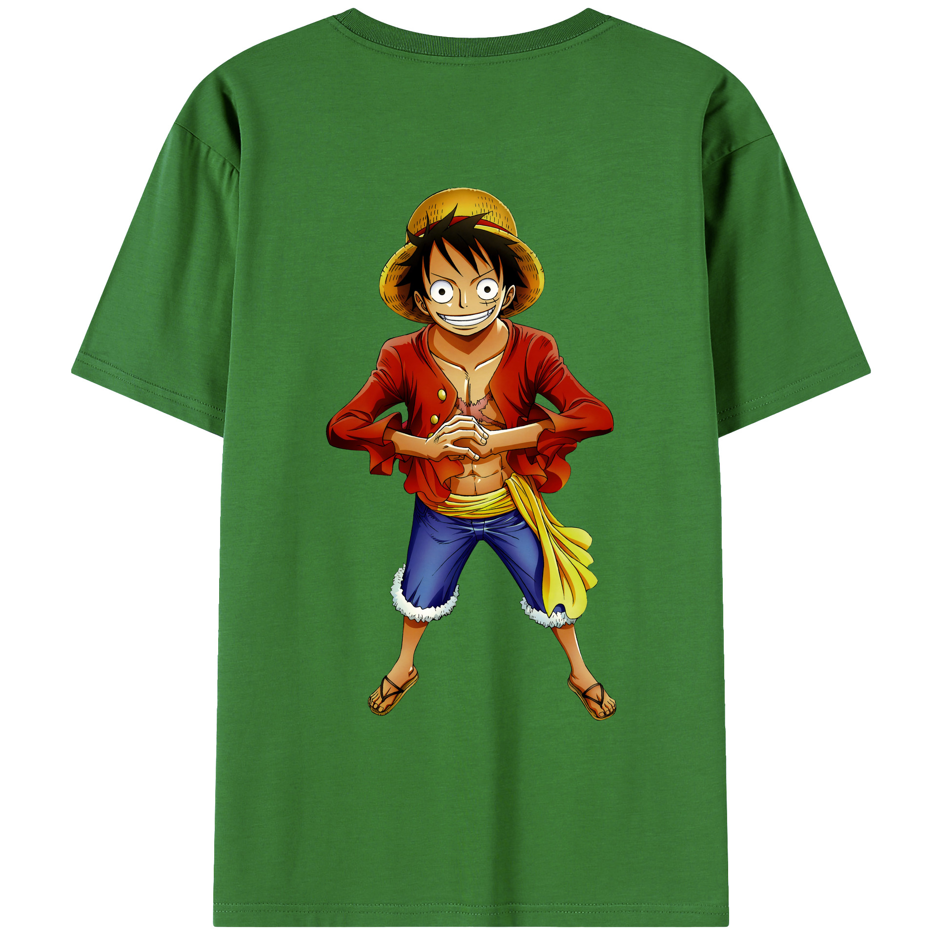 ワンピース モンキー・D・ルフィ ONE PIECE Monkey D. Luffy レディース半袖Tシャツ(バックプリント)